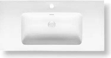 Lavabo ad incasso PLANET 80x46 cm Mineralmarmo bianco per mobile bagno