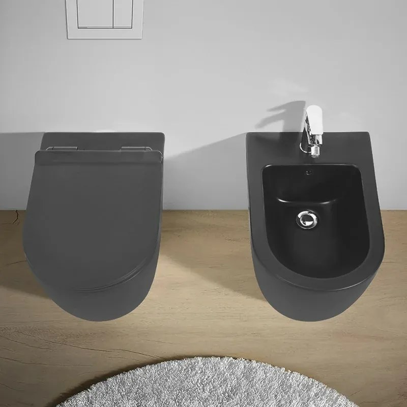 Wc filomuro tornado in ceramica grigio opaco Tokyo