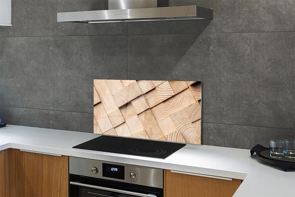 Pannello paraschizzi cucina Composizione delle venature del legno 100x50 cm