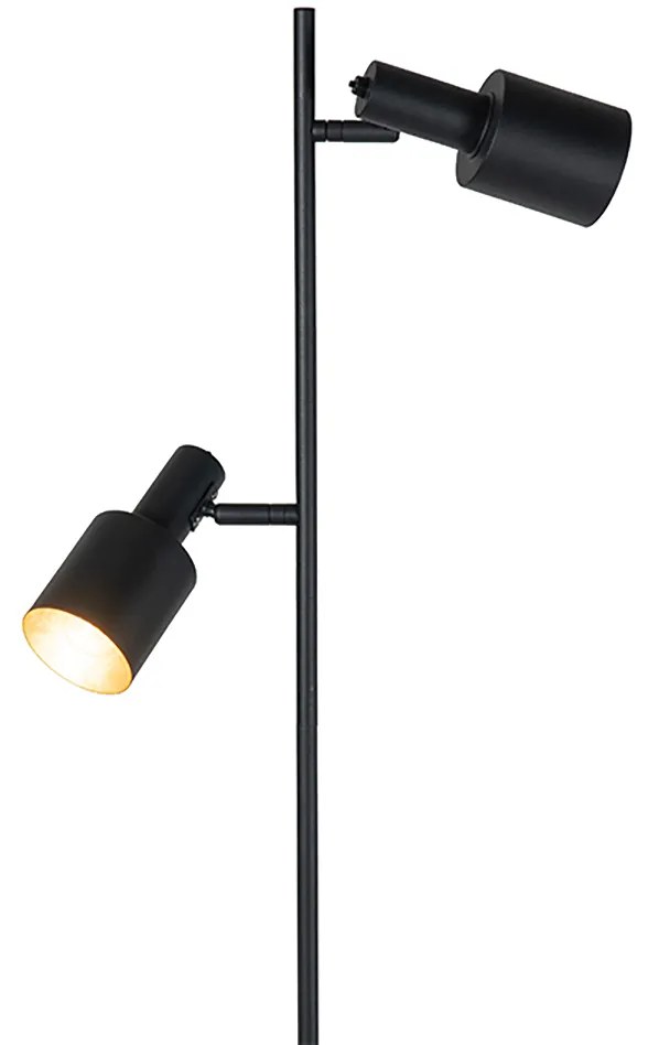 Lampada da terra intelligente nera incl. 2 Wifi A60 - Stijn