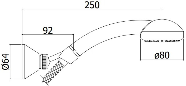 Paffoni Madera ZDUP037 Doccetta Trieste Bis Monogetto Con Supporto Snodato E Flessibile 150 Cm cromo