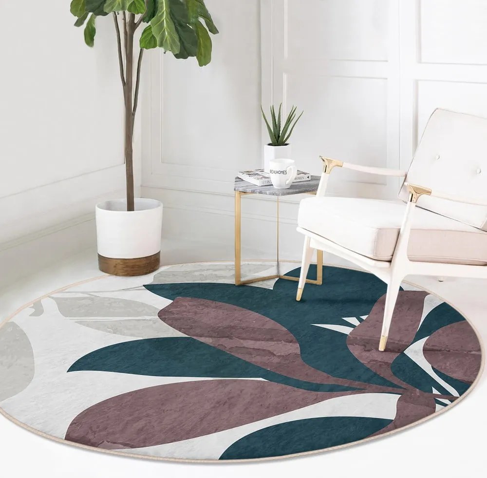 Tappeto rotondo lavabile adatto ai robot aspirapolvere ø 120 cm Comfort - Mila Home