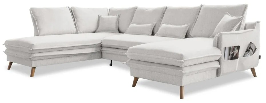 Divano letto angolare beige (angolo sinistro/"U") Charming Charlie - Miuform