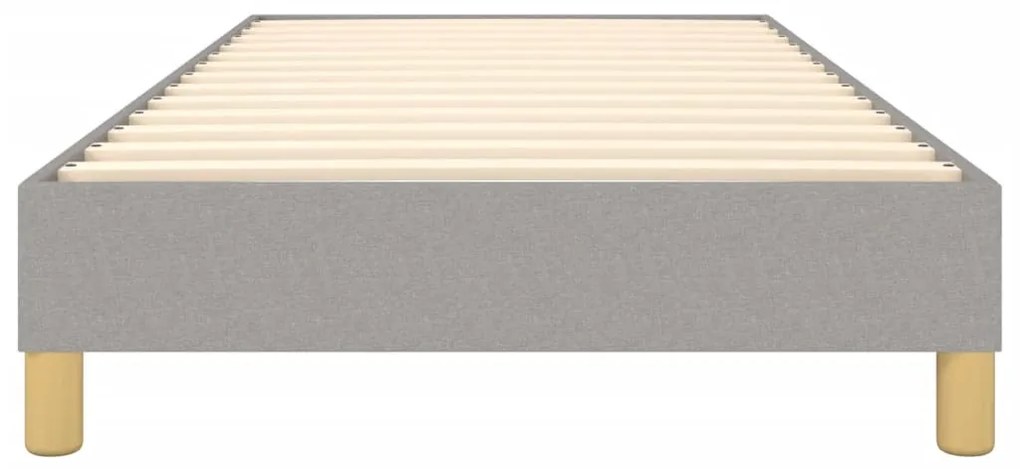 Giroletto a molle grigio chiaro 100x200 cm in tessuto