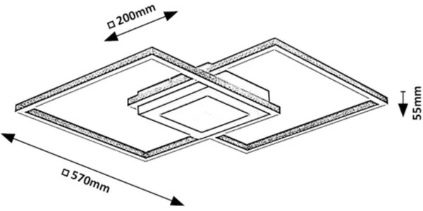 Rabalux 5269 - Lampadario a plafone LED CASIMIR LED/40W/230V