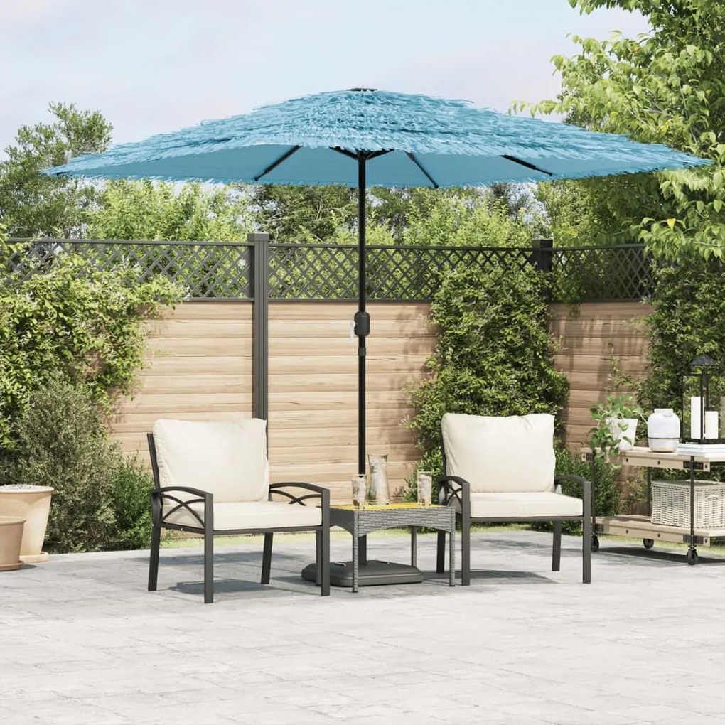 Ombrellone Giardino Con Palo İn Acciaio Blu 248x248x248 Cm /