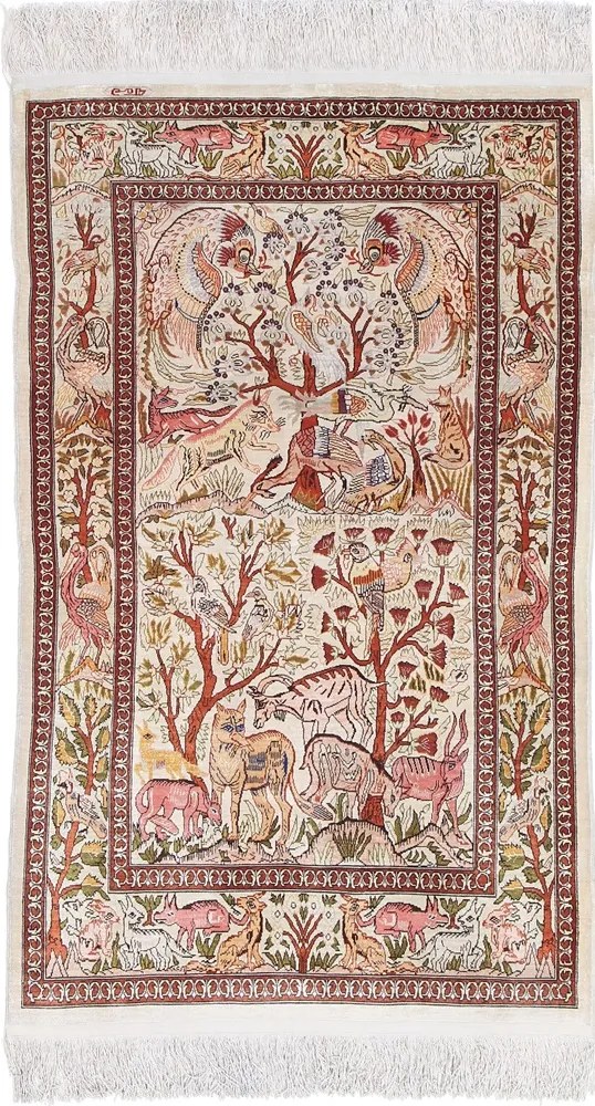 Hereke Tappeto orientale 70x110 (Tacchino) Annodato A Mano