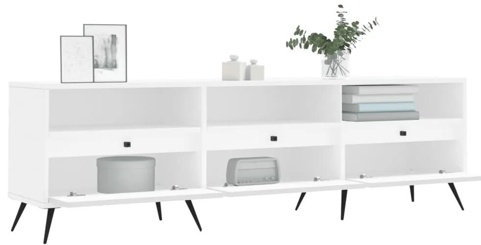 Mobile porta tv bianco 150x30x44,5 cm in legno multistrato