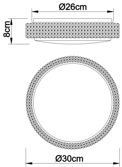 Globo 41749-12 - Plafoniera LED OVI LED/12W/230V
