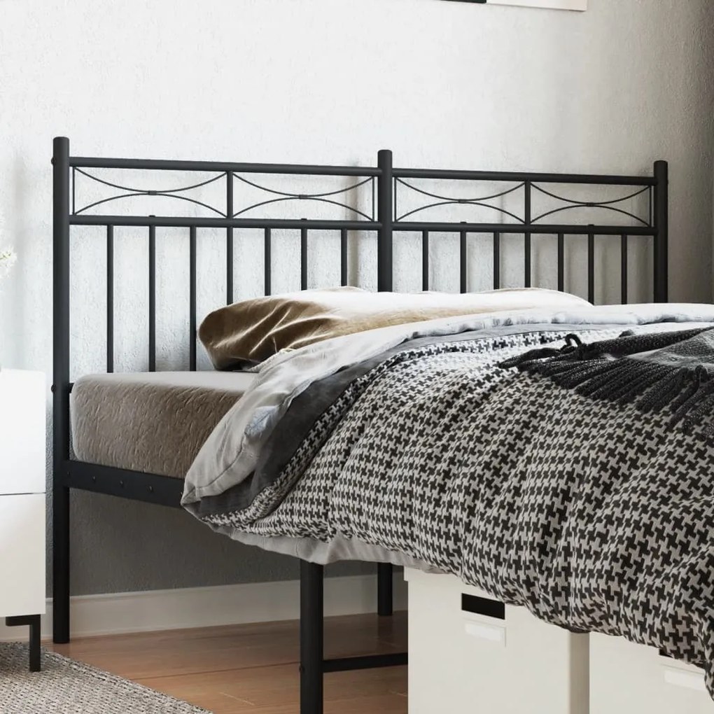 Testiera İn Metallo Nero 140 Cm /
