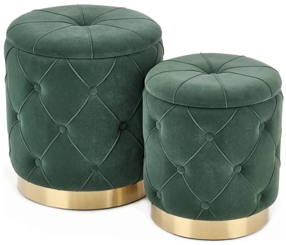 SET 2x Tabacco POLLY diametro 40/44 cm verde/oro