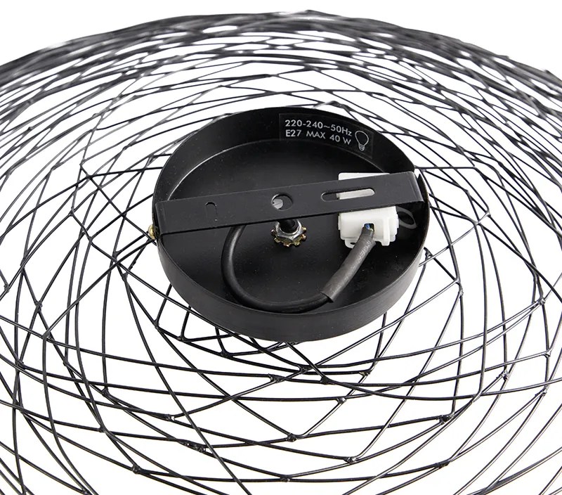 Plafoniera orientale nera 60 cm - Glan