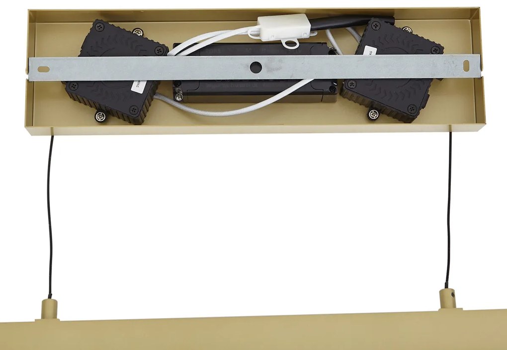 Lampada a sospensione moderna in ottone con vetro trasparente - Catch