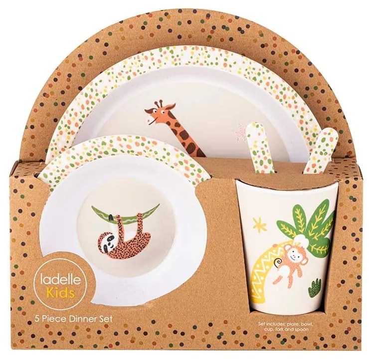 Set da pranzo per bambini 5 pezzi Jungle - Ladelle