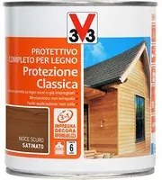 Protettivo Completo Per Legno Per Proteggere E Decorare I Rivestimenti In Legno Esterni Ed Interni Noce Scuro 0,75Lt-V33