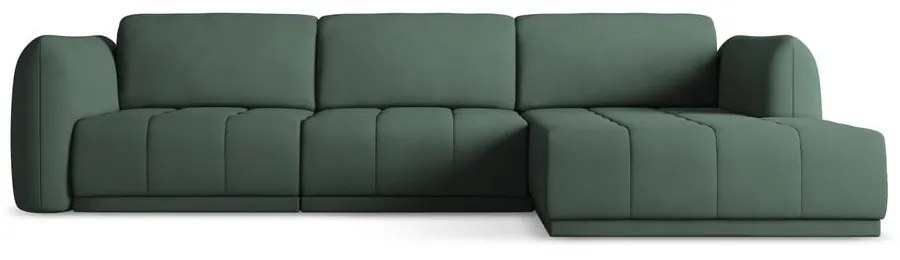 Divano angolare verde (con penisola a destra) Hoku – Makamii