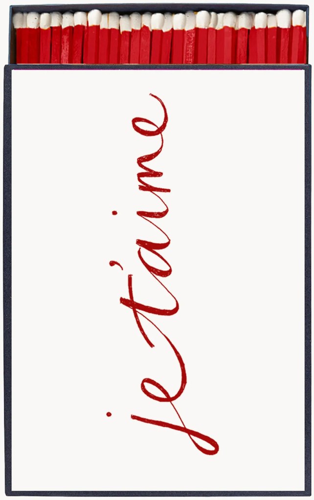 Scatola di fiammiferi di design Je T'aime