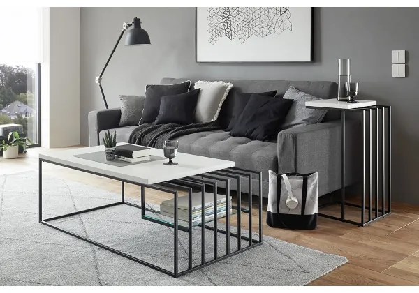 Tavolino d'appoggio ZAIRA bianco