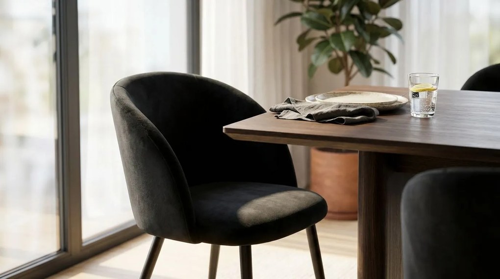 ALADIN - poltrona imbottita per sala da pranzo in velluto