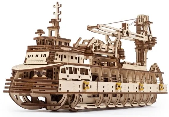 Ugears - 3D puzzle meccanico in legno Nave da ricerca
