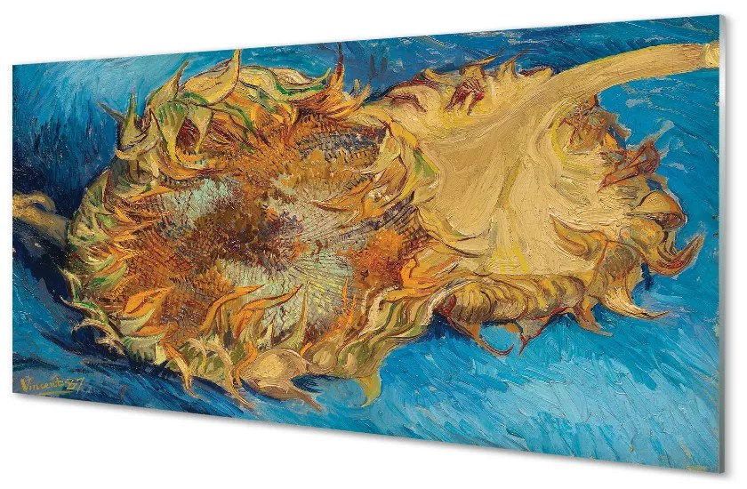 Pannello da cucina Due girasoli recisi (III) di Vincent van Gogh 125x50 cm