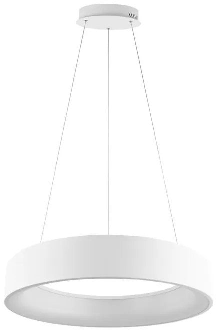 Lampadario LED design Noah bianco Ø60cm, luce con 3 temperature di colore 8000 lumen, LUCE AMBIENTE DESIGN