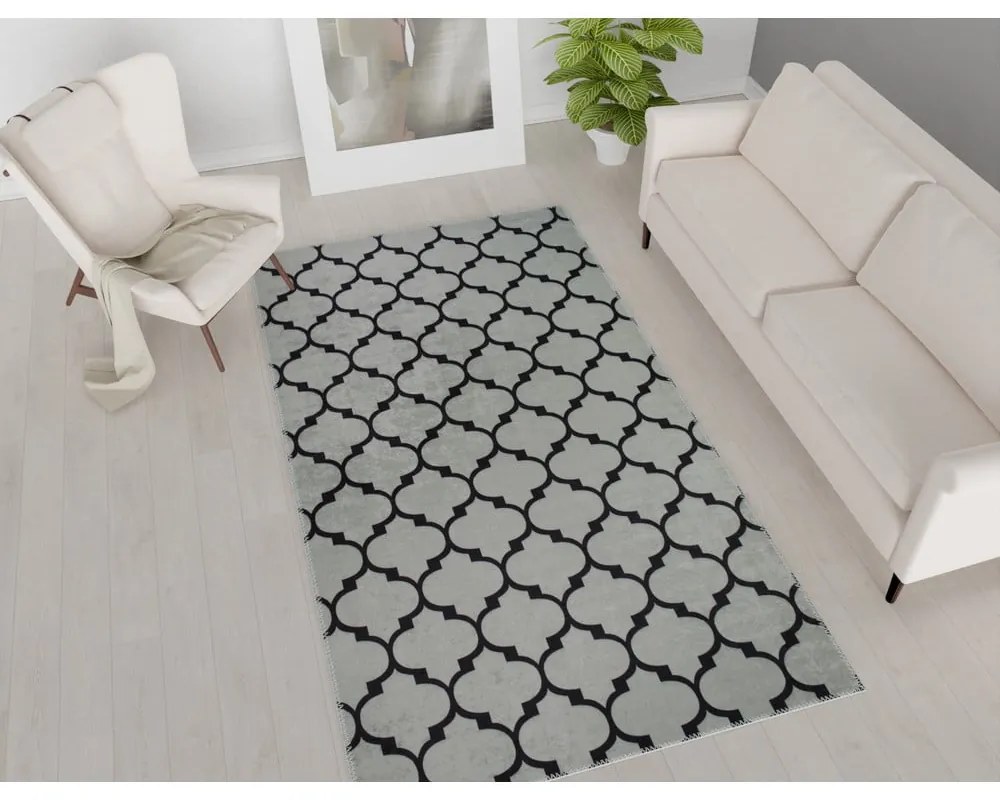 Tappeto lavabile grigio 80x50 cm - Vitaus