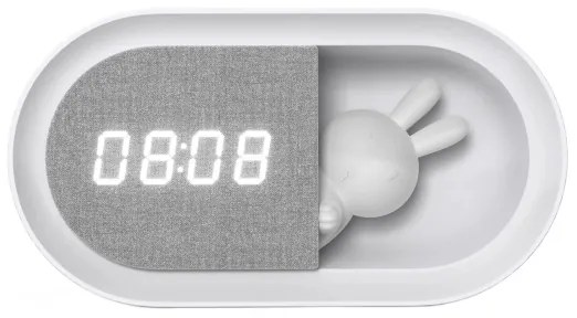 LED Piccola lampada notturna dimmerabile con sveglia BUNNY LED/1,2W/5V 3000K