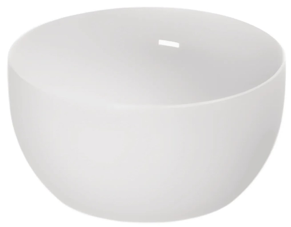 Lavabo D'Appoggio 40x20 Cm Azzurra Ceramica "Elegance Circle" Bianco Lucido