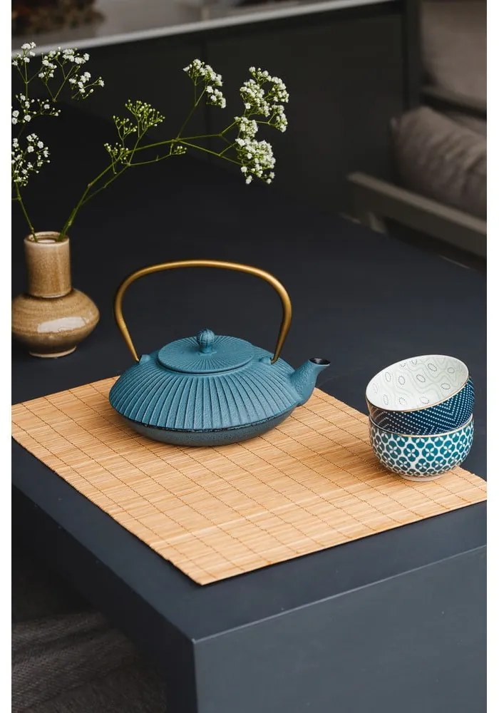 Teiera in ghisa blu 1,1 l Linhai - Bredemeijer