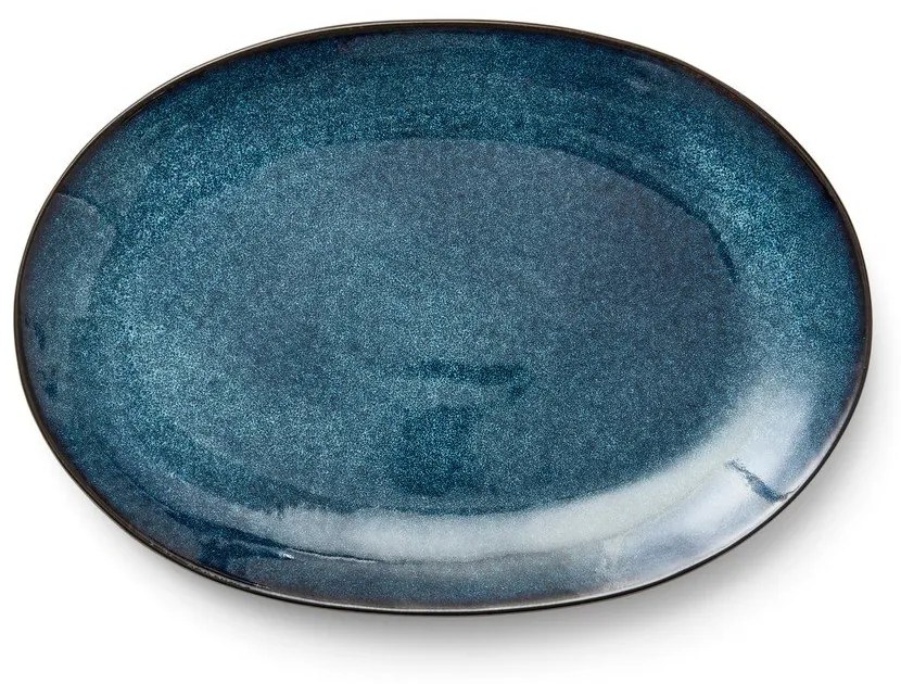 Piatto nero/blu in gres Gastro Dark Blue/Black – Bitz