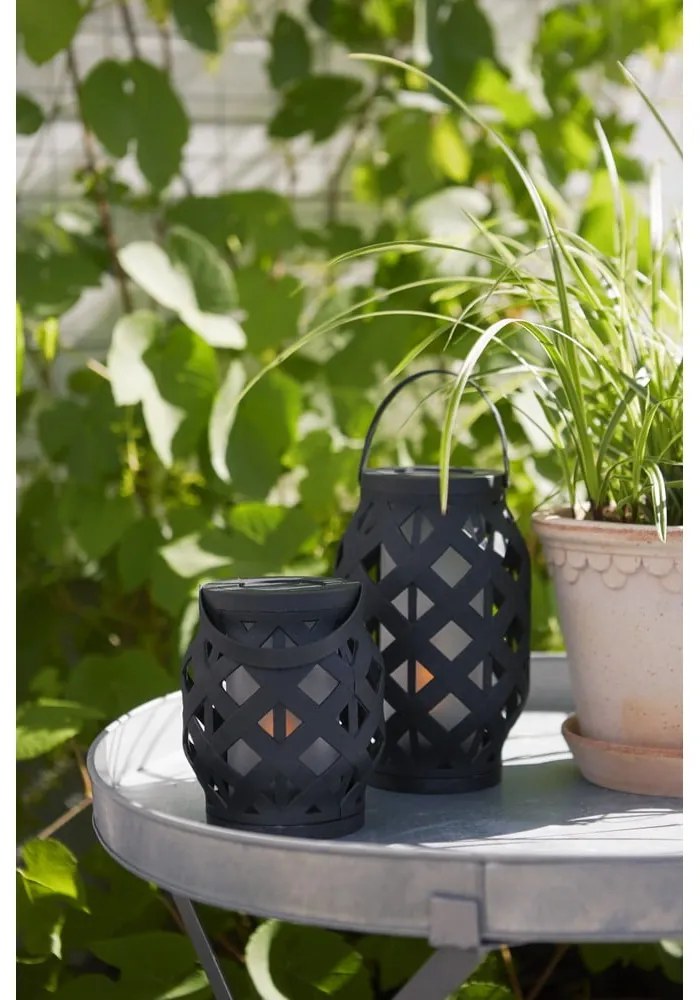 Lanterna nera Lanterna, altezza 23 cm Flame - Star Trading
