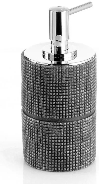 Dispenser sapone liquido grigio Gedy serie Petra in resina