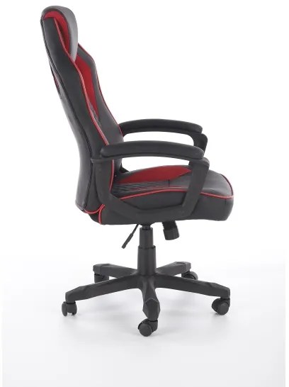 Sedia da ufficio HELO nera/rossa