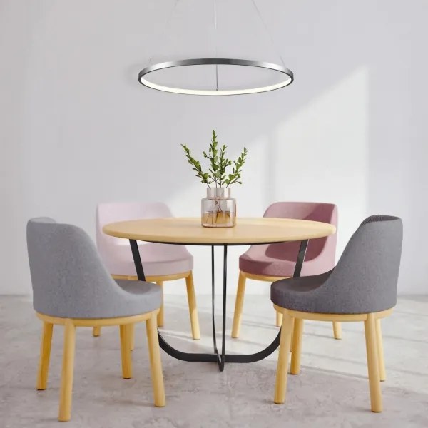 Lampadario LED a sospensione con filo LEA LED/20W/230V 4000K diametro 50 cm cromo opaco