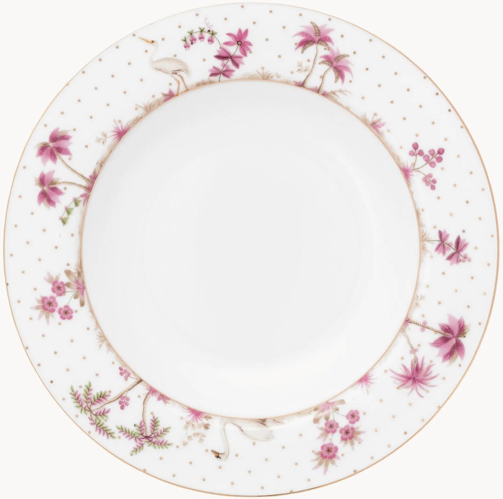 Set di 6 piatti fondi in porcellana Jolie Dots