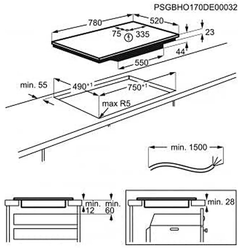 Piano Cottura ad Induzione AEG IAE84881FB 3200 W 3600 W