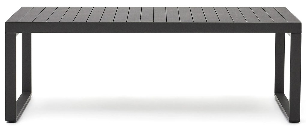 Kave Home - Tavolo estensibile da esterno Galdana in alluminio con finitura grigio scuro 220 (340) x 1