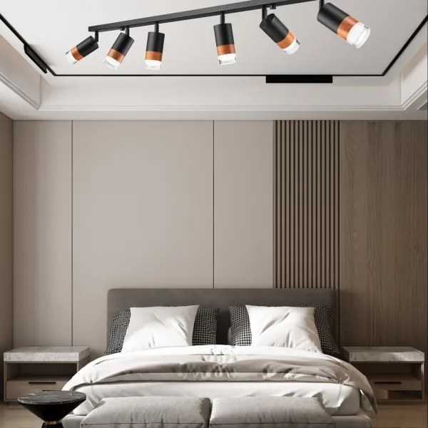 Faretto AURORA 6xGU10/10W/230V, lunghezza 117 cm