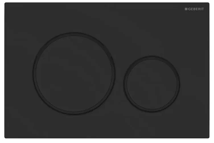 Placca di comando Geberit Sigma20 nero opaco e inserti nero lucidi