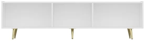 Mobile porta tv 180 cm con inserti dorati bianco serigrafato Jose