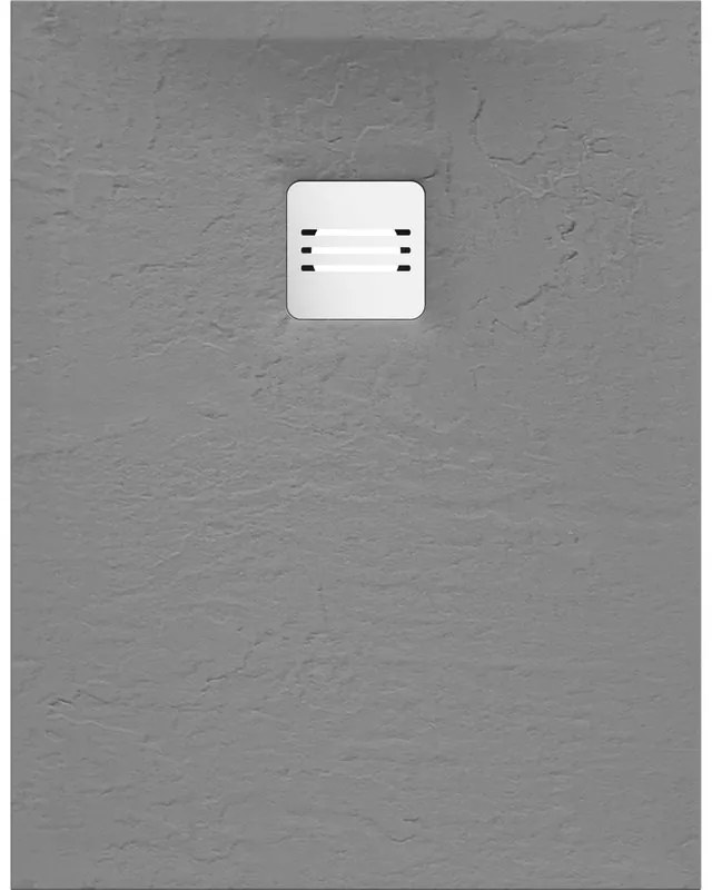 Piatto doccia SENSEA in resina REMIX L 70 x L 90 x H 3 cm grigio opaco effetto pietra