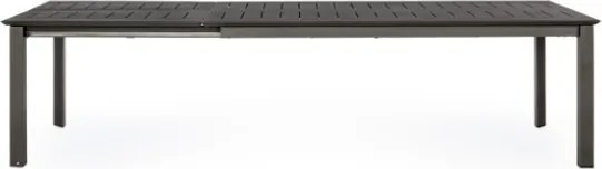 Tavolo Allungabile In Alluminio Antracite Per Esterni 110x200-300 Konnor Bizzotto
