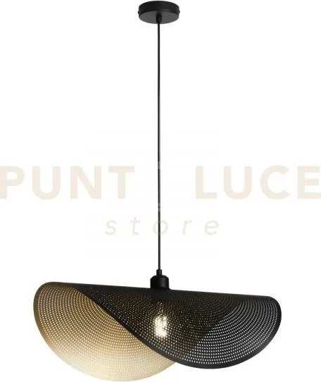Lampadario a sospensione rhei-dot nera e oro 1 luce attacco e27 60x...