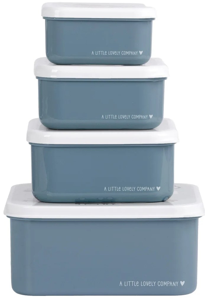 A Little Lovely Company - set di quattro scatole merenda - veicoli