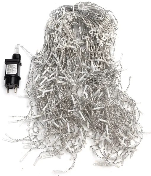 Aigostar - Catena luminosa natalizia LED per esterni 400xLED/6W/230V/8 funzioni 20x0,4m IP44 bianco caldo