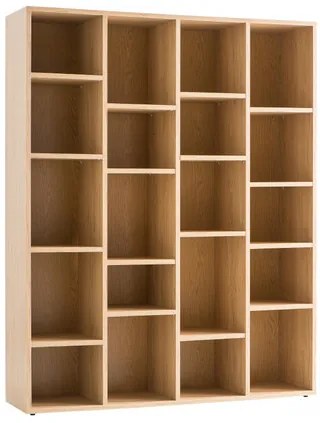 Libreria design in legno Quercia RYTHM