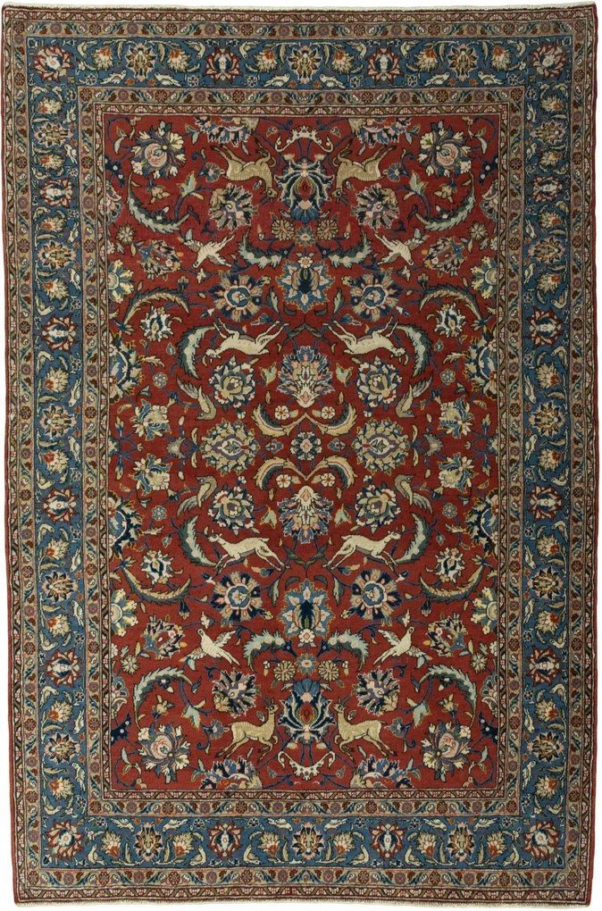 Ghom Tappeto persiano 210 x 140 Rosso (Iran) Annodato A Mano