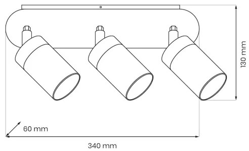 Brilagi - Faretto POKER 3xGU10/25W/230V beige