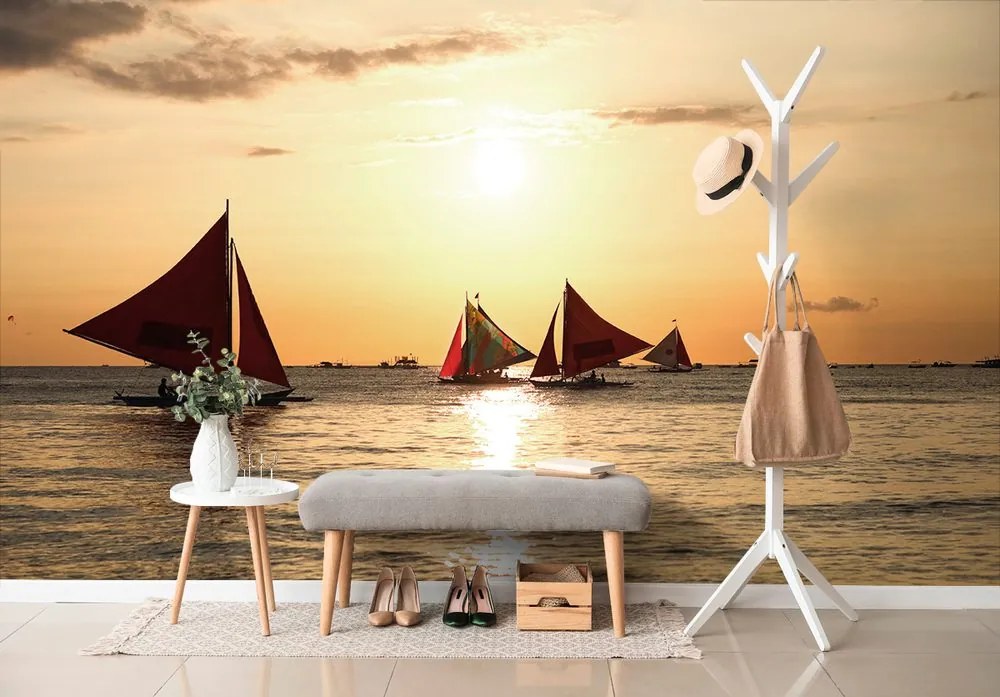 Carta da parati autoadesiva – Tramonto sul mare